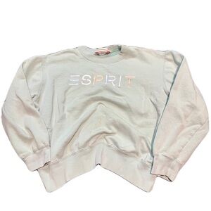 💛 Vintage 80s ESPRIT oversized crewneck sweater mint green size small distressed